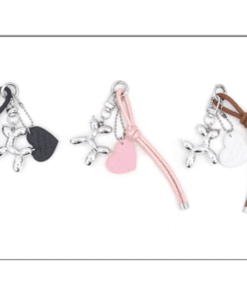 LLAVERO PERRO GLOBO Pack x 6 unidades surtidas en color