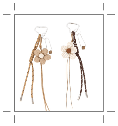 LLAVERO FLOR Pack x 6 unidades surtidas en color