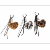 LLAVERO CORAZÓN ANIMAL PRINT Pack x 6 unidades surtidas en color