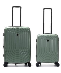 Set Valijas Wanderlust Urban HARD PP Verde 24 y 20 pulg ,doble rueda fija, expandible y cerradura de combinacion x1u