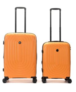 Set Valijas Wanderlust Urban Hard PP Naranja 24 y 20 pulg ,doble rueda fija, expandible y cerradura de combinacion x1u