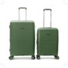 Set Valijas Wanderlust Urban Hard PP Oliva 24 y 20 pulg ,doble rueda fija, expandible y cerradura de combinacion x1u