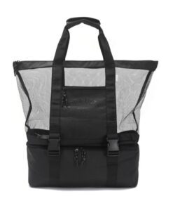 Bolso Playero Mesh 41x16x50 cm con lunchera desmontable. Acceso con cierre, x1u