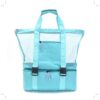 Bolso Playero Mesh 41x16x50 cm con lunchera desmontable. Acceso con cierre, x1u