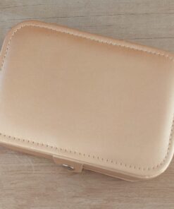 ESTUCHE ALHAJERO RECTANGULAR DE CUERINA CON CIERRE COLOR DORADO. MEDIDAS 16 X 11 CM - Imagen 4