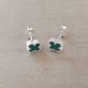 ARO DE ACERO BLANCO VAN CLEEF 7 MM COLOR VERDE