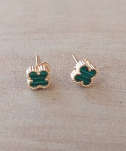 ARO DE ACERO DORADO VAN CLEEF 7 MM COLOR VERDE