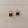 ARO DE ACERO DORADO VAN CLEEF 7 MM COLOR NEGRO