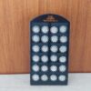 BLISTER DE AROS DE ACERO CIRCULO 9 MM CON STRASS X 12 PARES.