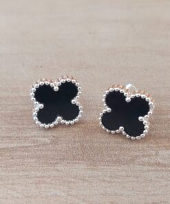 ARO DE ACERO BLANCO VAN CLEEF 14 MM COLOR NEGRO