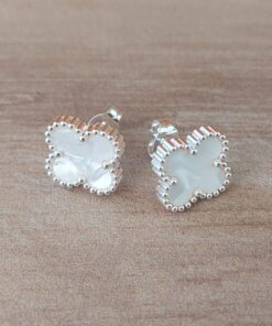 ARO DE ACERO BLANCO VAN CLEEF 14 MM COLOR BLANCO
