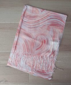 PASHMINA ESTAMPADA CON FLECOS 70 X 180 CM.