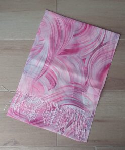 PASHMINA ESTAMPADA CON FLECOS 70 X 180 CM.