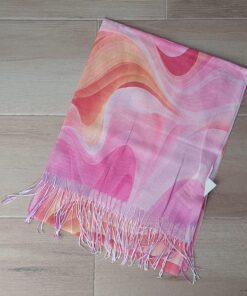 PASHMINA ESTAMPADA CON FLECOS 70 X 180 CM.