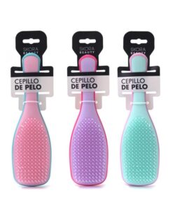 Cepillo desenredante bicolor pastel x1u