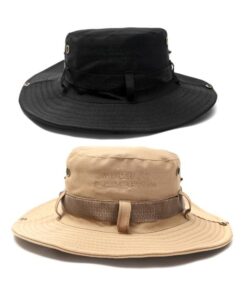 Sombrero australiano con cuerda ajustable y boton 36x33 cm x1u