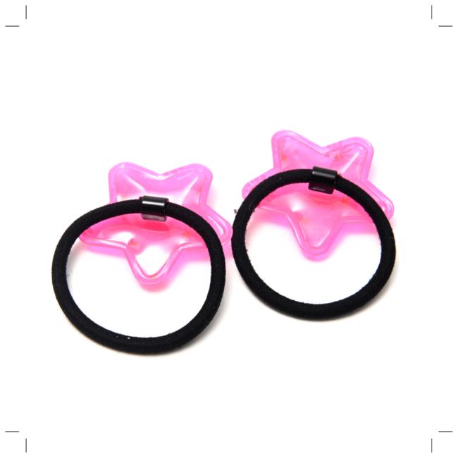 Gomita con aplique estrella estampa margaritas x 2unid. Pack x 12 set - Imagen 5