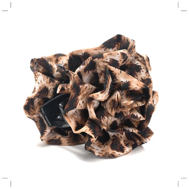 Broche con flor tela x 12u.