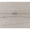 CADENA DE ACERO BOLITA 1 MM COMBINADA CON BOLITAS 4 MM X 50 CM CON MOSQUETÓN