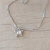 COLGANTE DE ACERO ESLABÓN VENECIANA CON ESTRELLA STRASS BLANCO. LARGO 39 CM + EXT. DE 5 CM