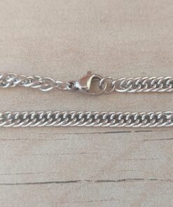 CADENA DE ACERO GRUMET TEJIDA 0.8 X 40 CM.