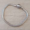 PULSERA DE ACERO COLA DE RATÓN 3 MM CON CIERRE ACERADO EN FORMA DE OSTRA. LARGO 18 CM