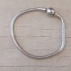 PULSERA DE ACERO COLA DE RATÓN 3 MM CON CIERRE ACERADO EN FORMA DE BOLA. LARGO 18 CM