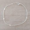 PULSERA DE ACERO BLANCO COLA DE RATÓN 1.2 MM CON CON INTERVALOS PLANOS. LARGO 19 CM