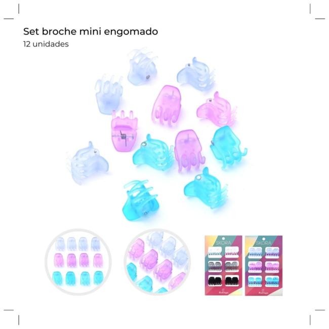 Set broche mini engomado x12unid x 12 Set - Imagen 6