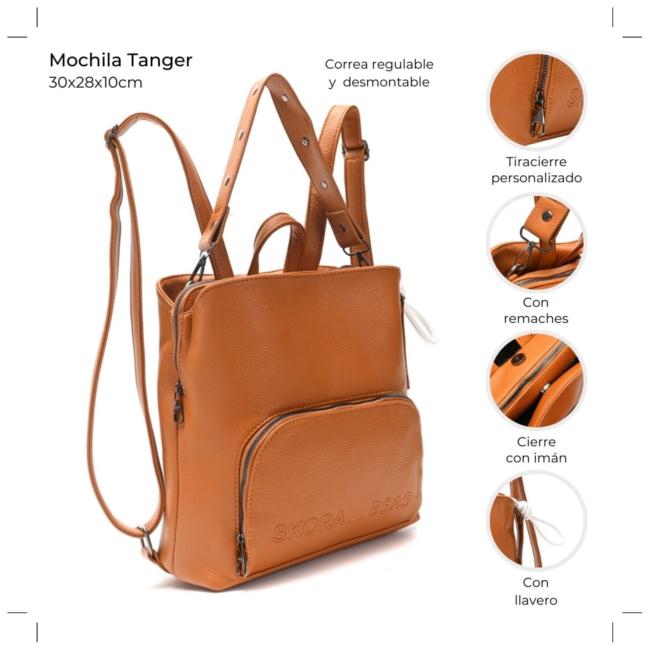 Mochila Tanger correa con remaches y llavero 30x28x10cm. x 1u. - Imagen 10