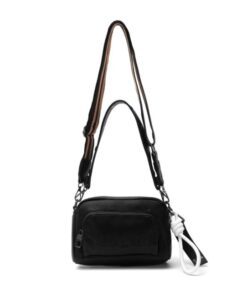 Bandolera Tanger doble correa con remaches y llavero 20x12x7cm. x 1u.