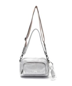 Bandolera Tanger doble correa con remaches y llavero 20x12x7cm. x 1u.