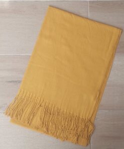 PASHMINA LISA MOSTAZA 70 X 180 CM.