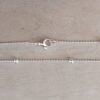 CADENA DE ACERO BLANCO BOLITA 1 MM COMBINADA CON BOLITAS 3 MM X 45 CM CON MOSQUETÓN