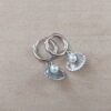 ARO DE ACERO ARGOLLA 10 MM BISAGRA CON DIJE COLGANTE OSTRA CON PERLA. LARGO 20 MM