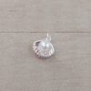 DIJE DE ACERO BLANCO OSTRA CON PERLA 10 X 13 MM