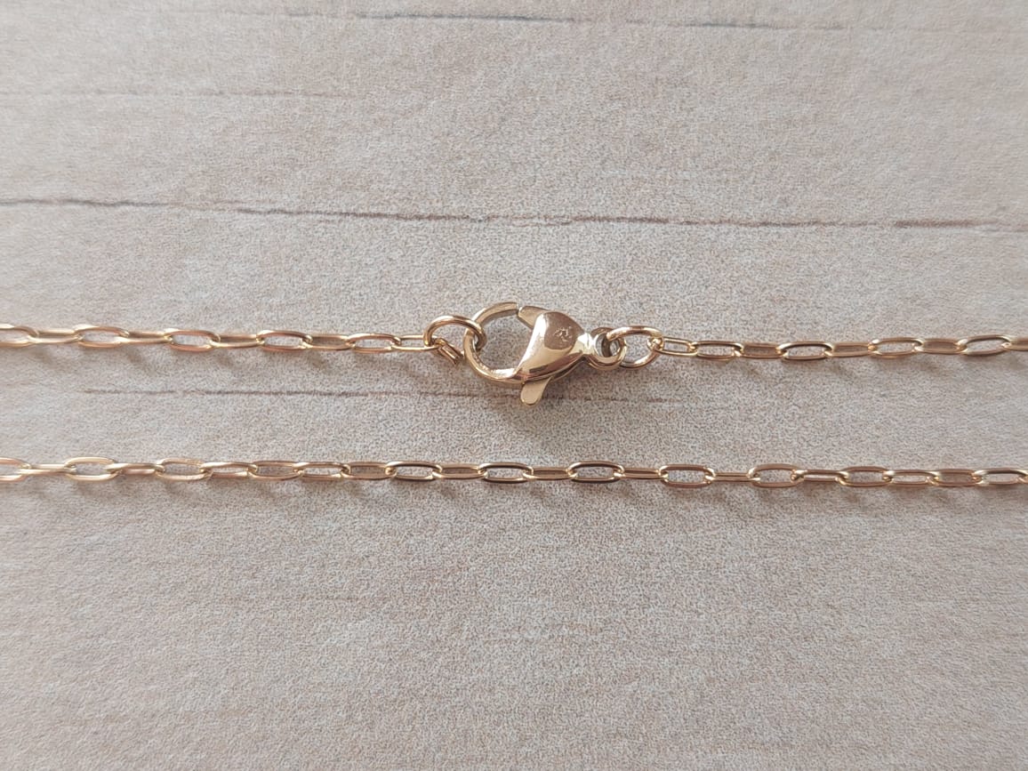CADENA DE ACERO DORADO FORCET 0.4 X 50. Paquete x 10 unidades