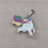DIJE DE ACERO UNICORNIO ESMALTADO. TAMAÑO 20 X 25 MM