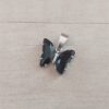 DIJE DE ACERO MARIPOSA DE ACRÍLICO CRISTAL NEGRA. 15 X 20 MM