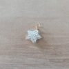 DIJE DE ACERO DORADO ESTRELLA CON STRASS BLANCO. 12 MM