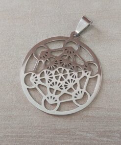 DIJE DE ACERO CUBO DE METATRON. 25 MM