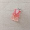 DIJE DE ACERO OSITO GUMMY DE ACRÍLICO DEGRADÉ ROJO NARANJA. TAMAÑO 17 MM