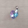DIJE DE ACERO CORAZÓN 13 MM ACRÍLICO LILA
