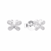 ARO PLATA MARIPOSA C/ZIRCONES. PESO APROX 0.80 GR.