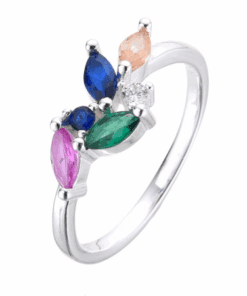 ANILLO PLATA ESPIGA C/ZIRCONES. PESO APROX. 1.83 GRS.