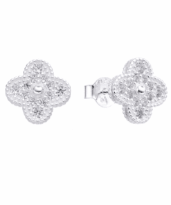 ARO PLATA VAN CLEEF CON ZIRCONES. PESO APROX 2.00 GR.