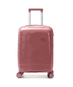 Valija SKORA HARD PP rosa 20 pulg ,doble rueda fija, expandible y cerradura de combinación x1 unid