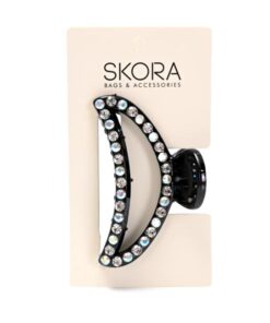 Broche oval strass x12 unidades