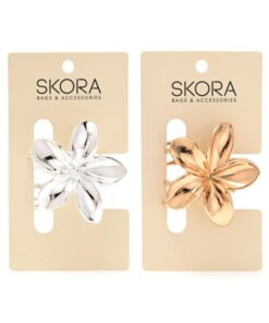 Broche metal flor x 12 unidades