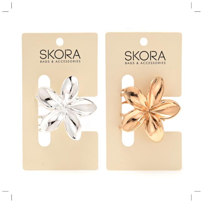 Broche metal flor x 12 unidades